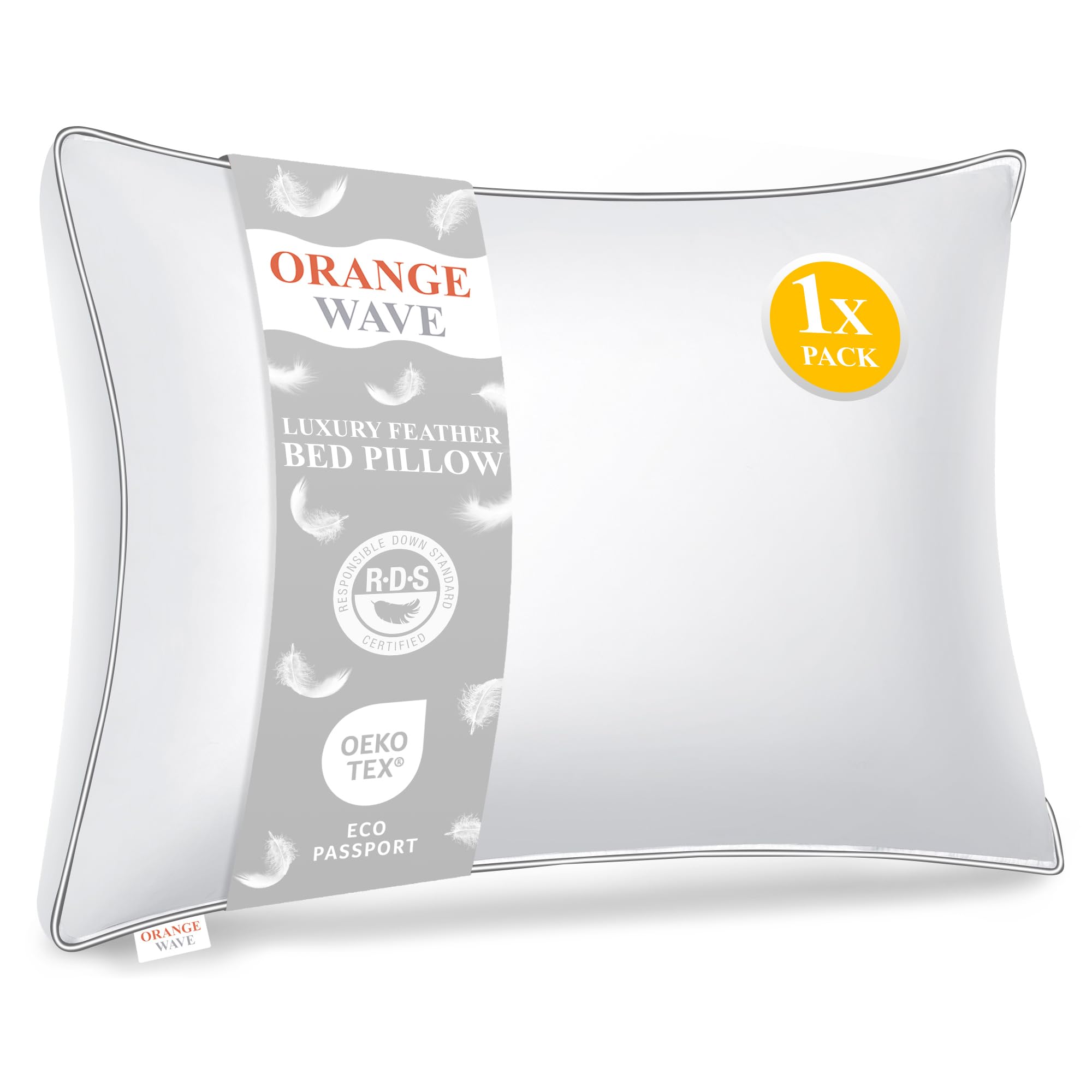 Feather Pillow 48x74 Premium Duck Feather and Down Luxury Holtel Bed Pillow