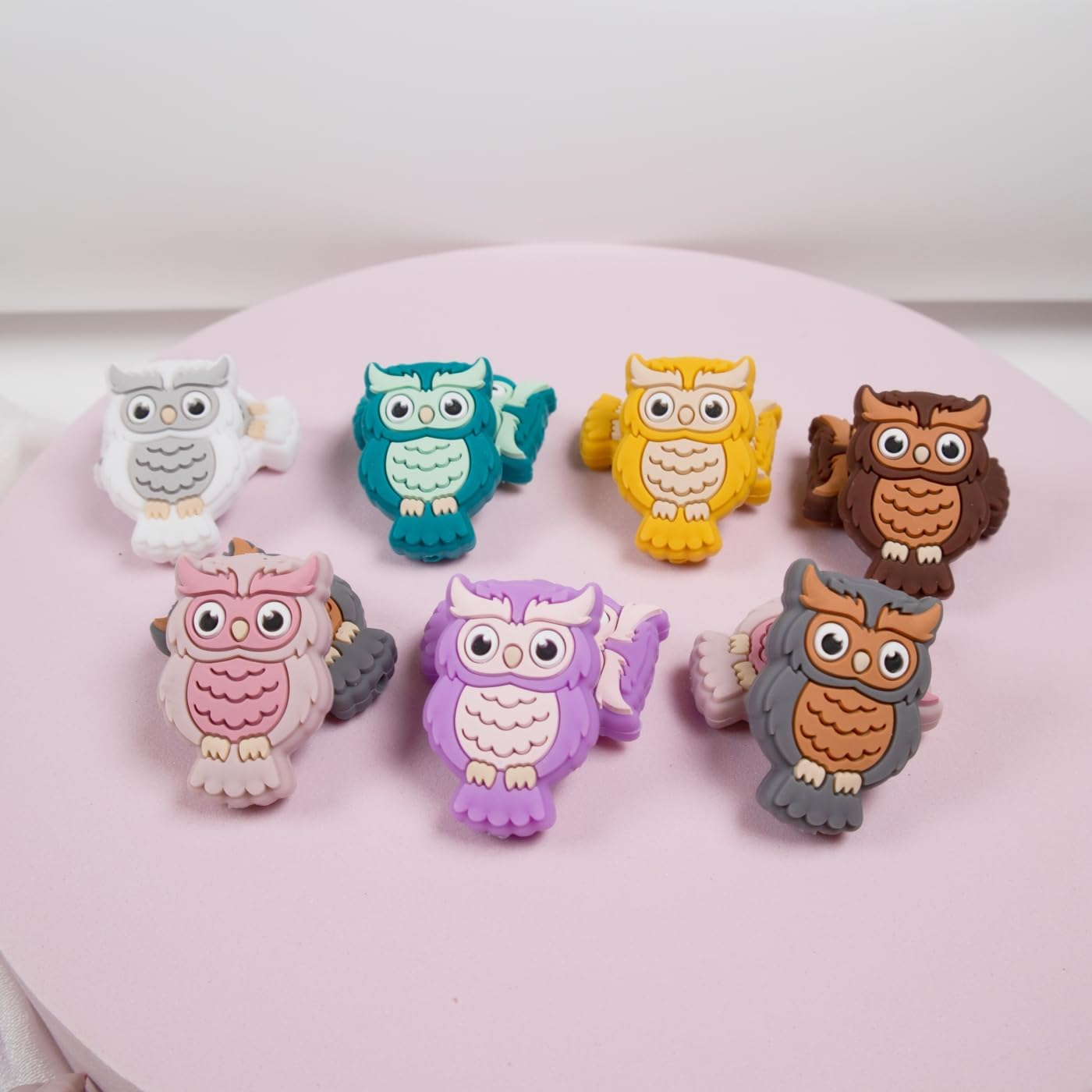 21Pcs Animal Silicone Beads Cartoon Owl Spacer Beads Silicone Focal Beads for Jewelry Making DIY Necklaces Bracelet Keychain Lanyard Crafts Supplies - Image 5