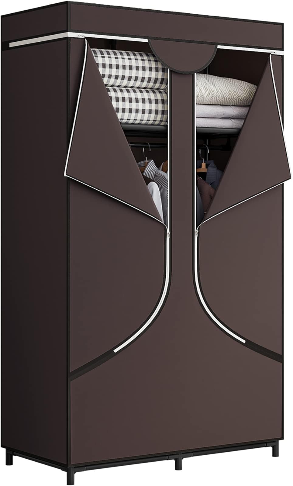 HoneyCanDo 60Inch Wide 2Door Portable Wardrobe Closet