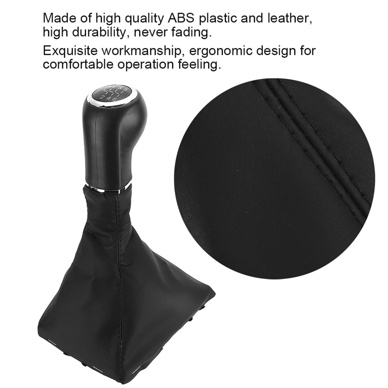 AOWINHIT 6 Speed Car Gear Shift Knob Gaiter Dust Boot for Opel Astra H