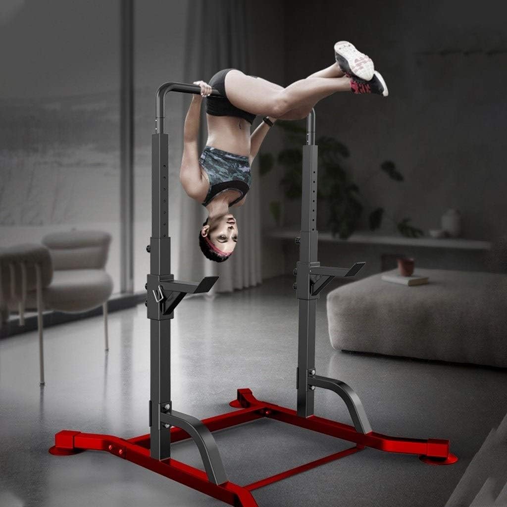 Free-Weight Racks Multifunctional Squat Rack Barbell Rack Indoor Horizontal Bar Pull-up Equipment Bench Press Rack Indoor Fitness Equipment ，Black-130x120x(140