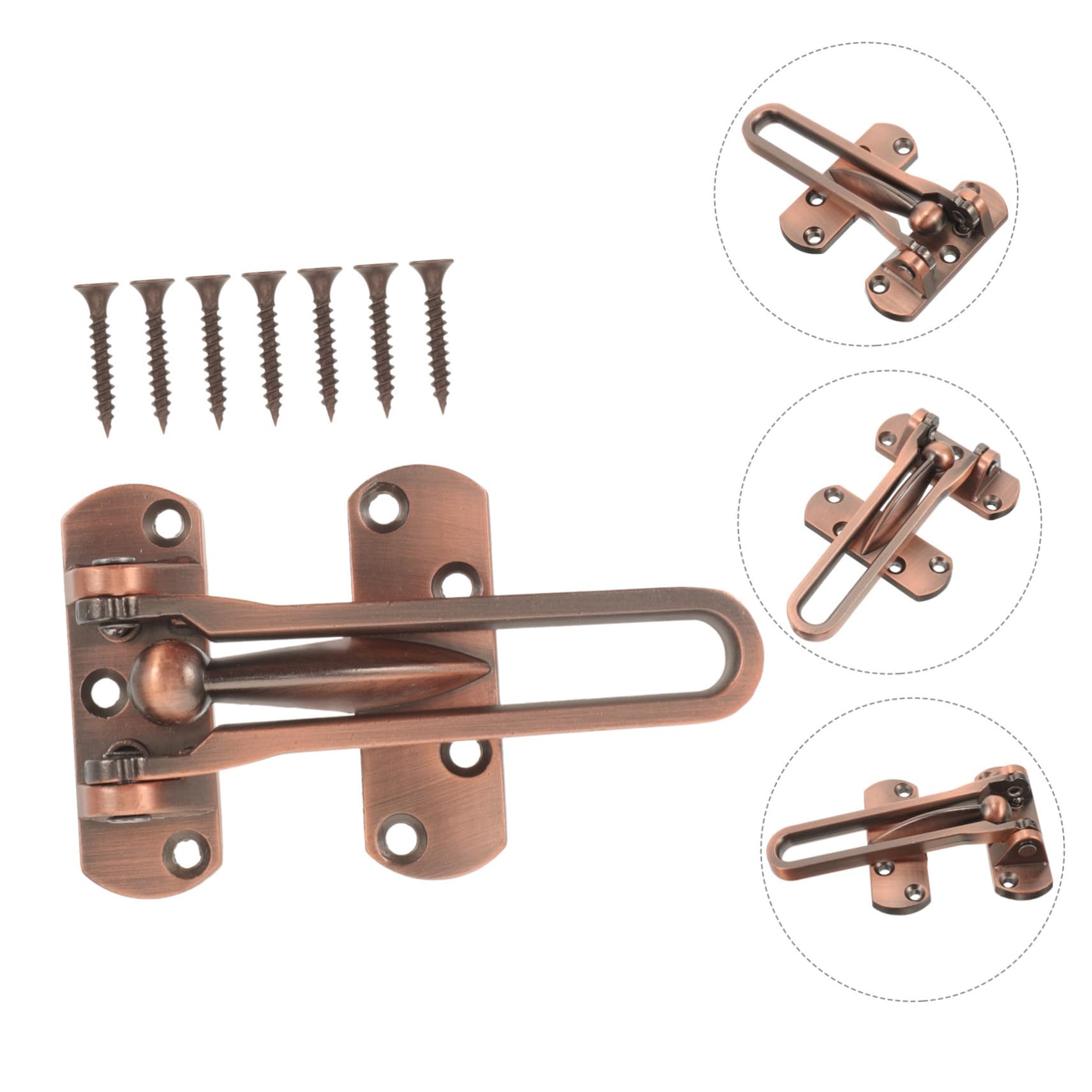 NUOBESTY 5 Pièces Boulon de porte antivol sécurité loquet depuis serrure de renfort de porte à l'intérieur serrures de porte intérieures verrouillage de porte Alliage de zinc