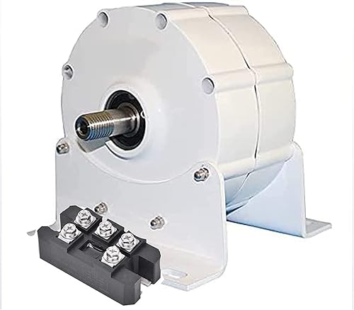 LiuSj JUnSt Generador de imán permanente sin engranajes de 8000 W, generador de alternador de CA de baja velocidad con uso base para turbina de