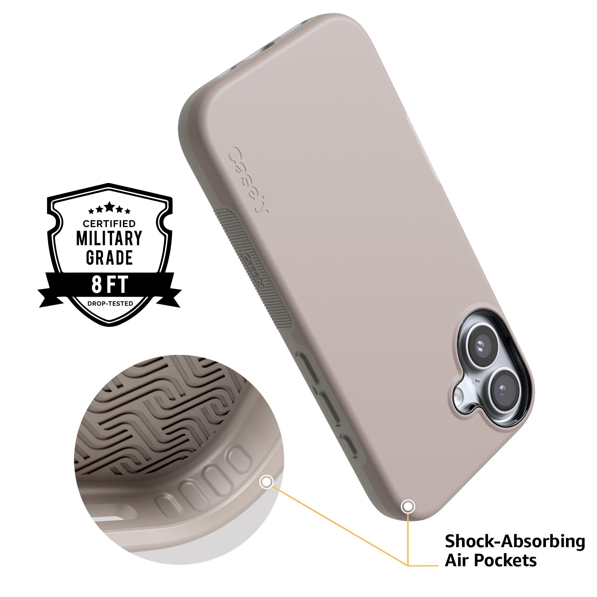 Amazon.com: Casely iPhone 17 Case | Taupe on Nude | Calm Beige