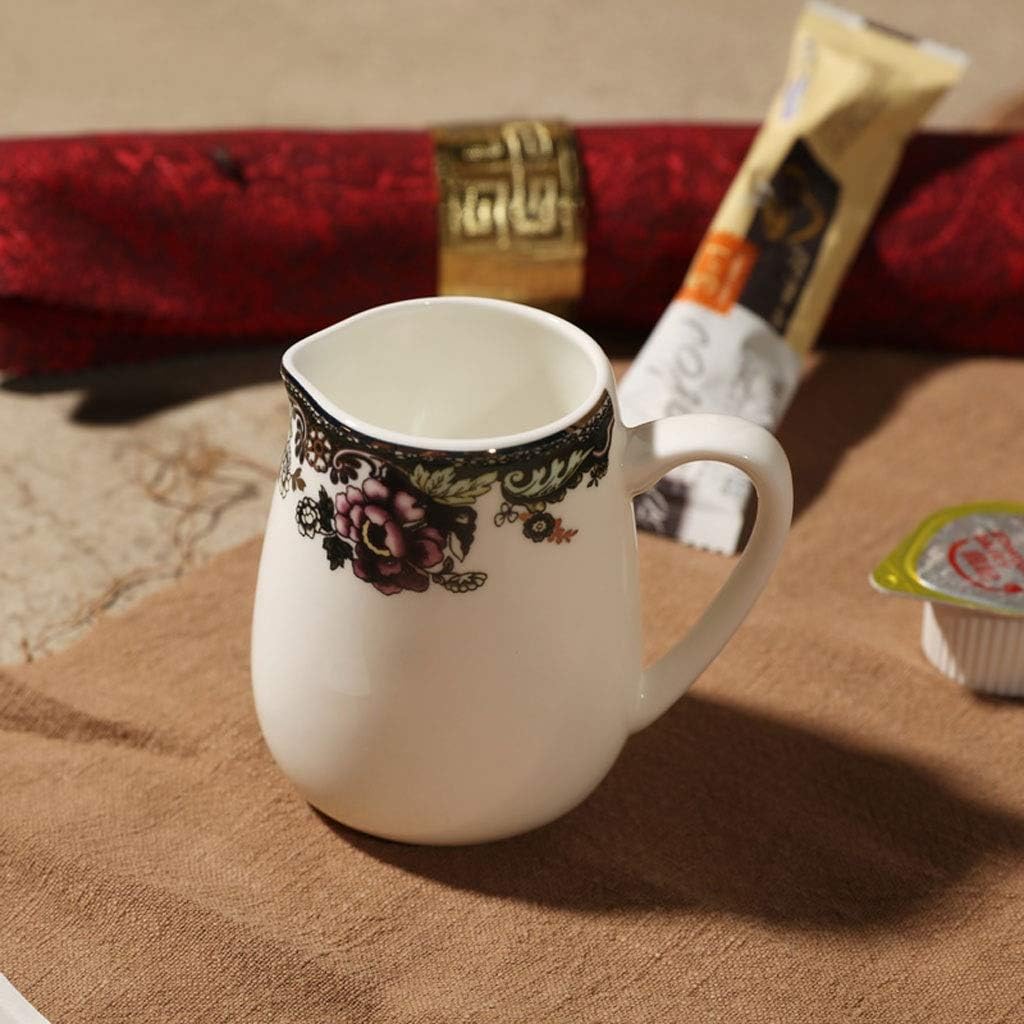 Gravy Boats White Elegant Household Ceramic Jar Can Be Used For Juice, Milk Sauce And Jam Tableware Sets (Color : E)