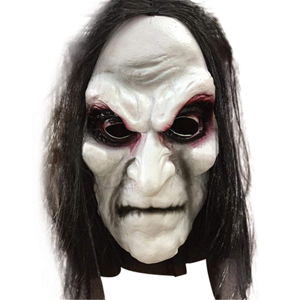 Old Woman Witch Mask - Halloween Scary Horror Cosplay Costume