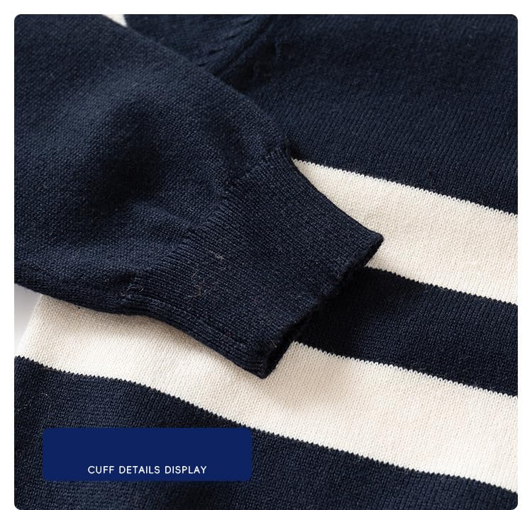 Baby Boy Collar Long Sleeve Striped Teddy Bear Embroidered Cartoon Sweater Autumn Knitted Button Pullover Top4