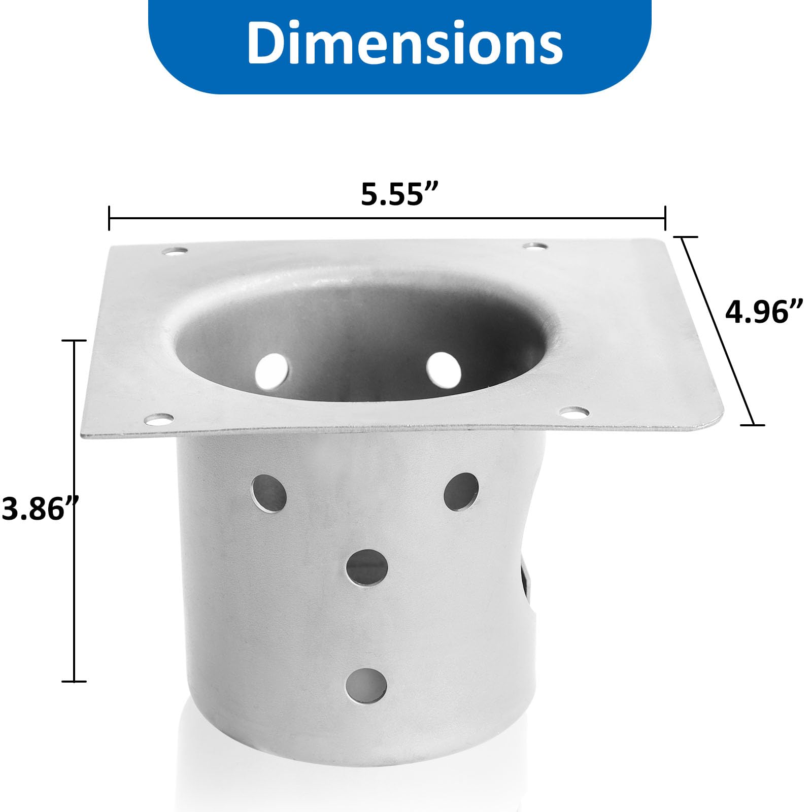 Outspark Upgraded Fire Burn Pot Replacement Parts for Pit Boss Pro Series II 1150 1600 Pellet Grills FirePot for Pit Boss PB1150PS2 PB1150PS3 PB1600PS1 Grills Fire Pit Accessories with Screws