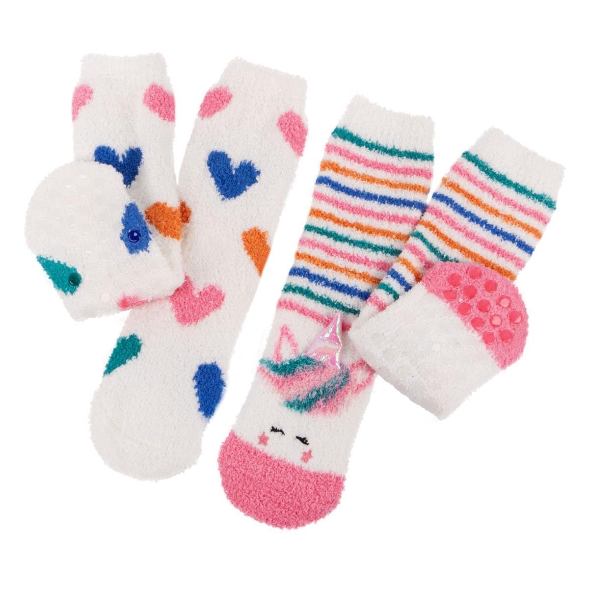 totes toasties® Girls Super Soft Slipper Socks (Twin Pack)