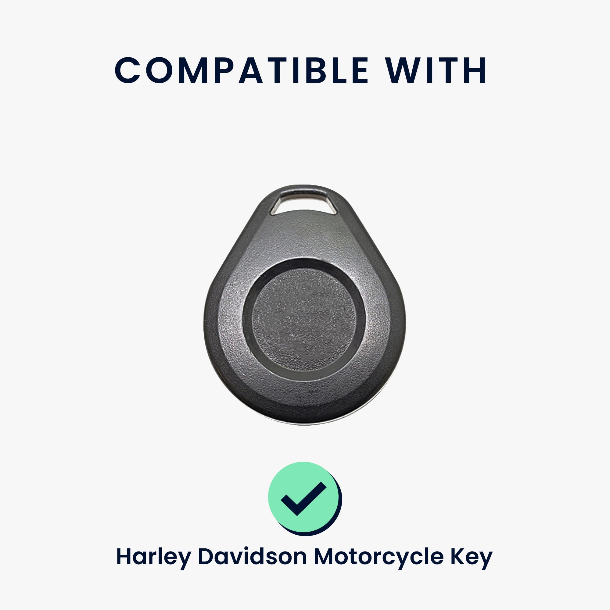 kwmobile Pokrowiec na kluczyk motocyklowy kompatybilny z Harley Davidson Pokrowiec na kluczyk motocyklowy - Miękkie etui na kluczyk skutera TPU - Czarny matowy/Czarny