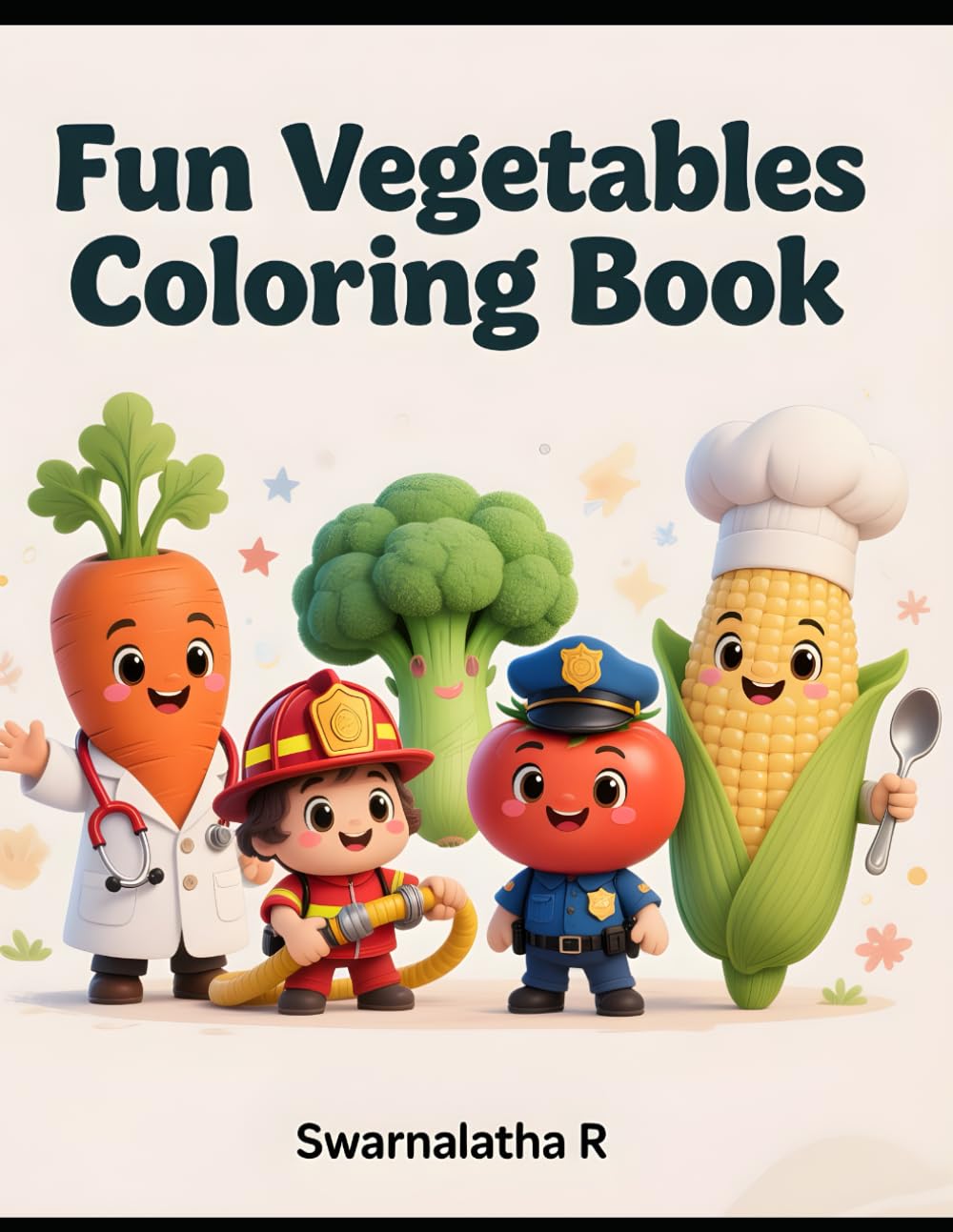 Fun Vegetables Coloring Book