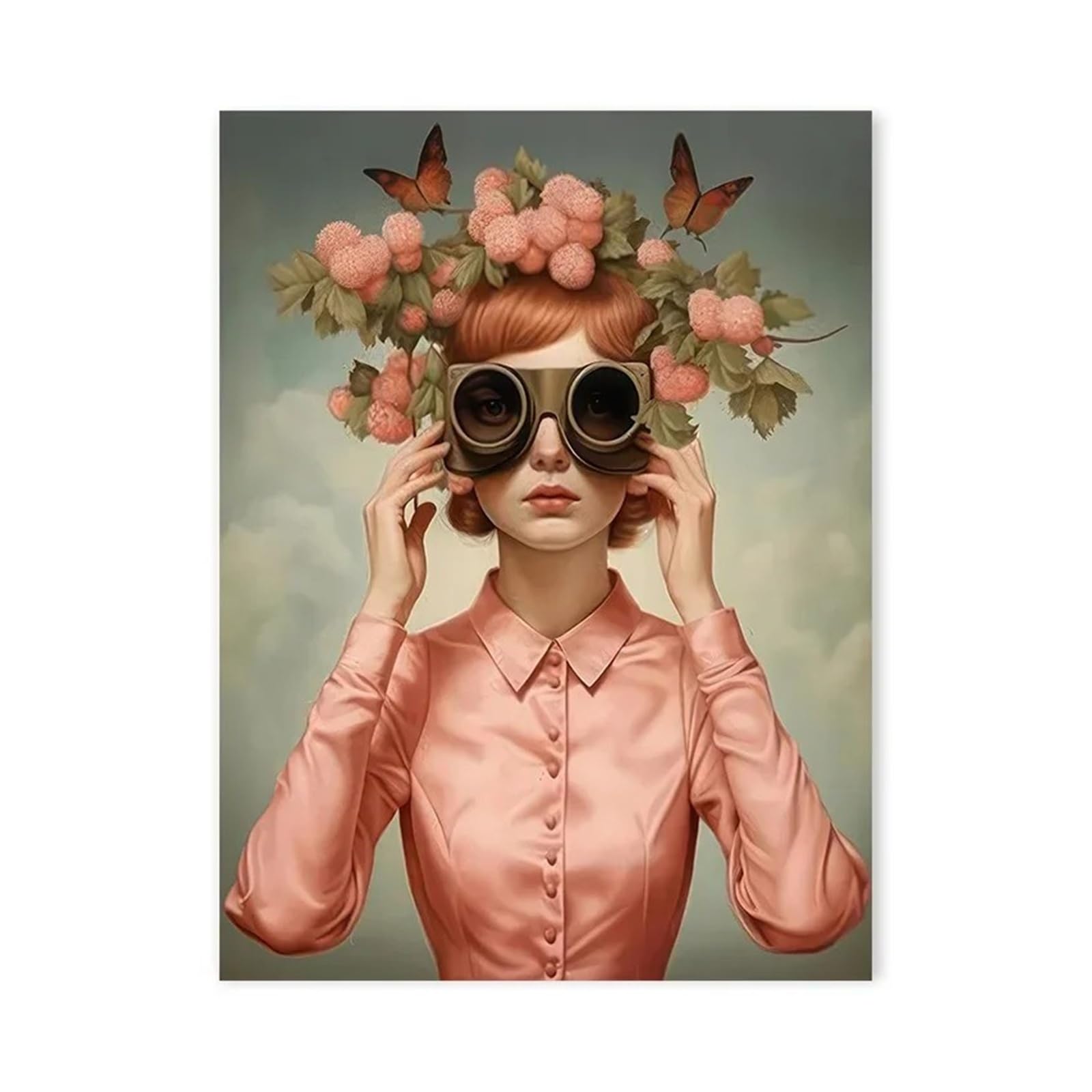 Peinture murale femme abstraite aux fleurs pour insuffler de la poésie dans votre maison