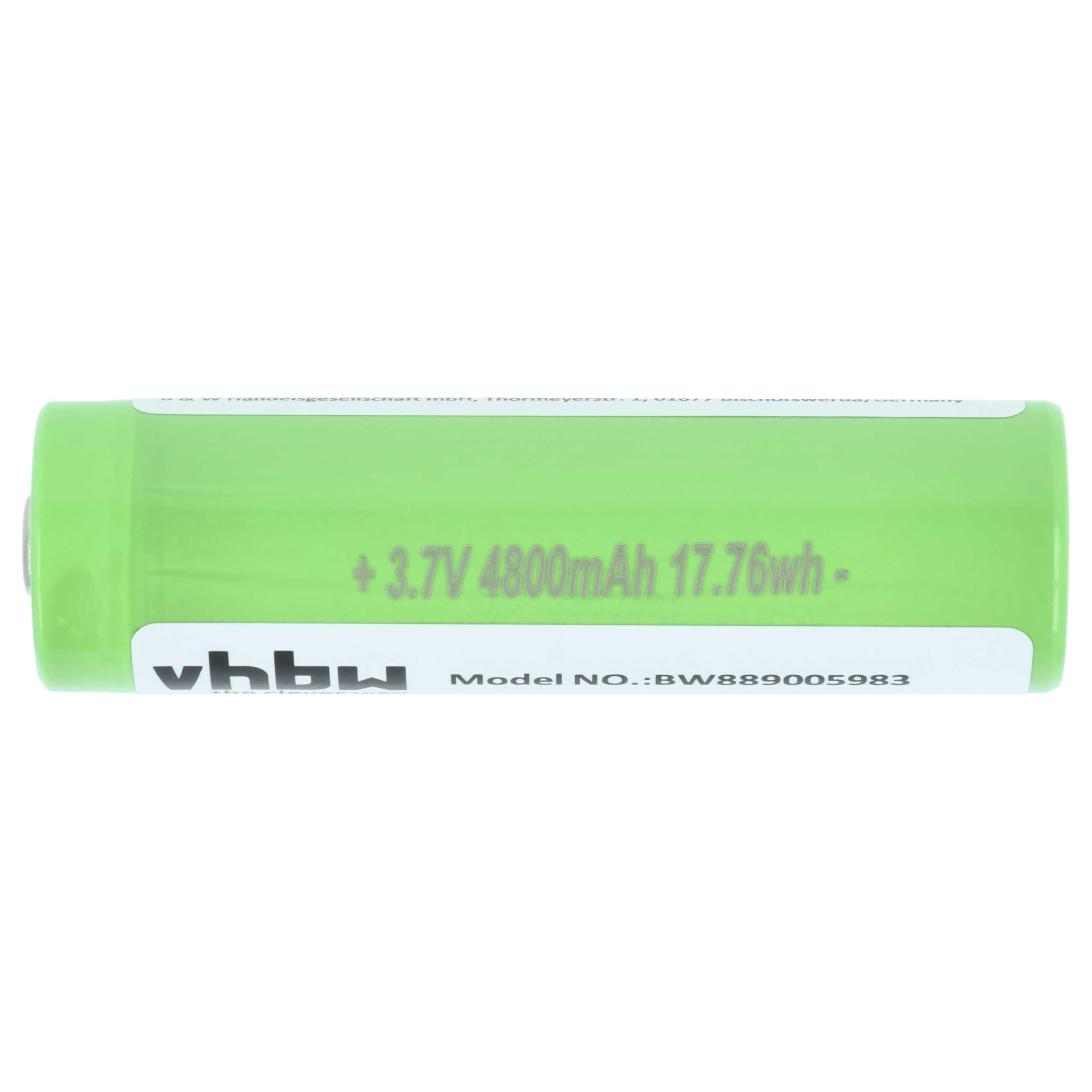 vhbw 5 x akumulator zamienny do Ledlenser 2S1P, 502262 do latarki czołowej (4,8 Ah, 3,7 V, litowo-jonowy)