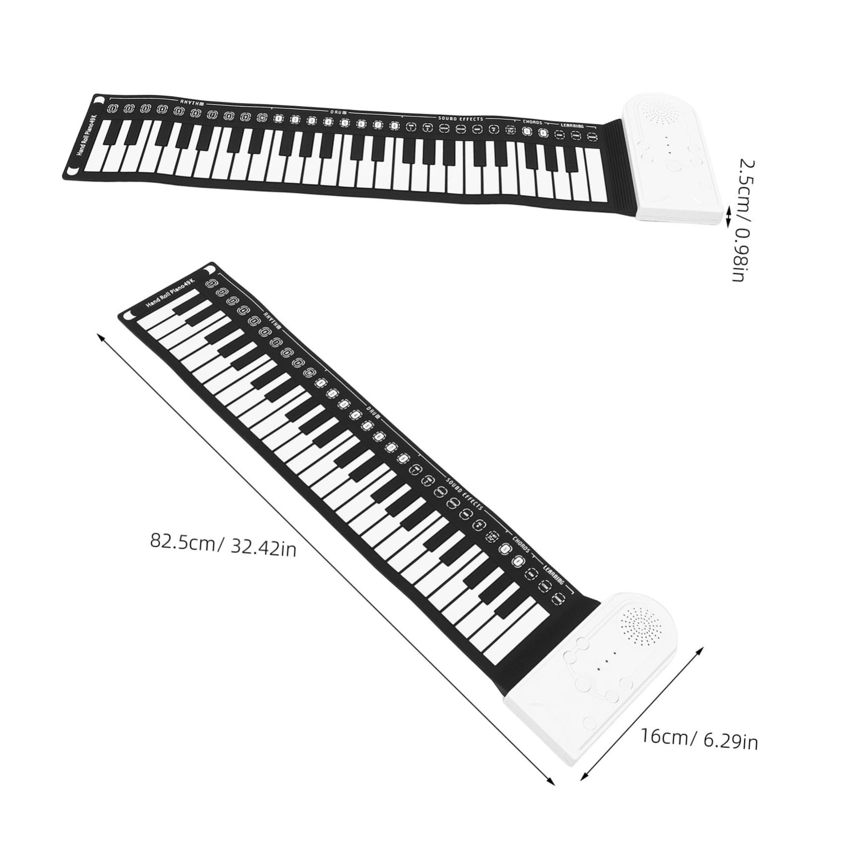 Pianoforte Principianti Arrotolabile in Tasti Silicone per 49 | Portatile e Pieghevole, Uso per Lezioni e Performance Musicali, Sensazione di Esecuzione Realistica
