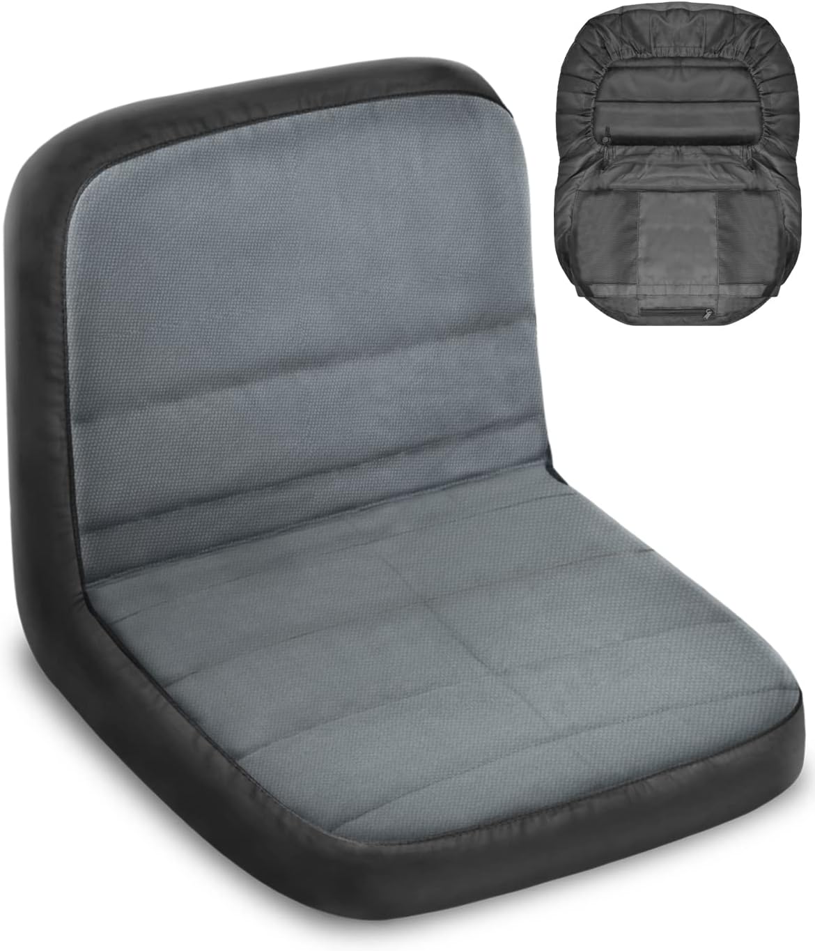PACETAP Riding Lawn Mower Seat Cover, Durable Polyester Oxford Waterproof Seat Cover Compatible with John Deere, for Craftsman, for Cub Cadet, for Kubota(Gray,Large)