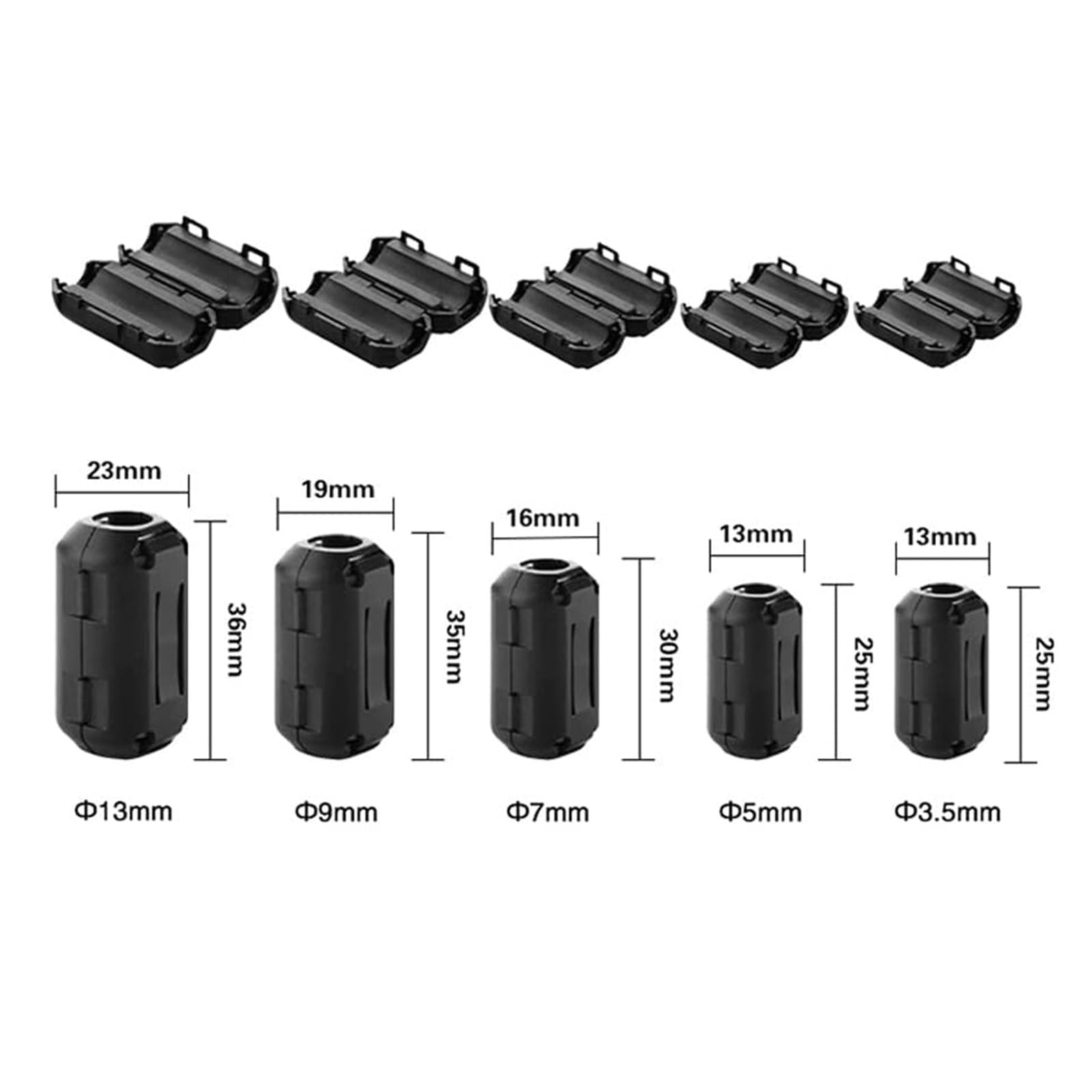 30 Nuclei In Ferrite Con Fascette - Filtro Anti Interferenza Per Cavi USB E Audio - Foto 5