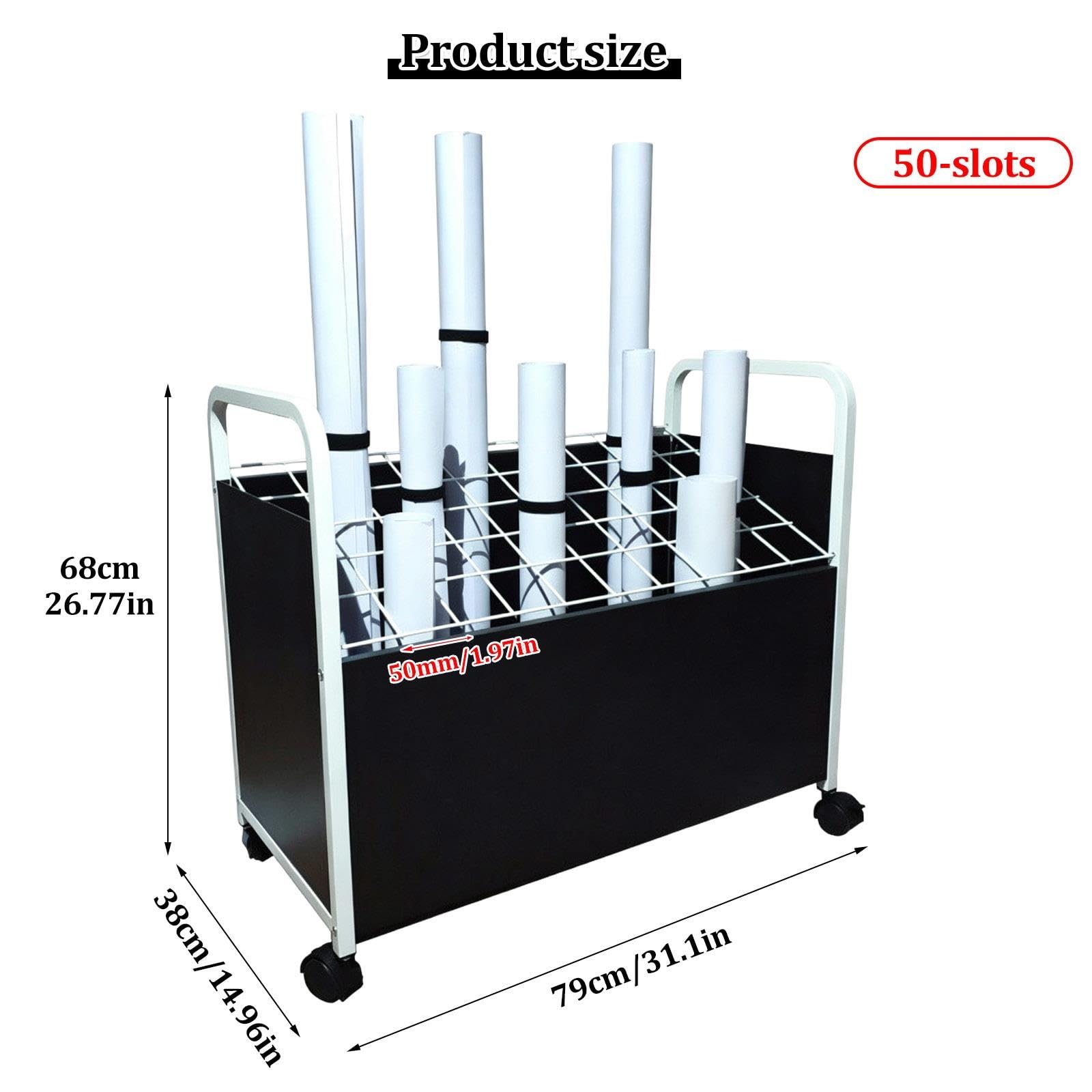 Organizer mobile per documenti, espositore in metallo per brochure, nero