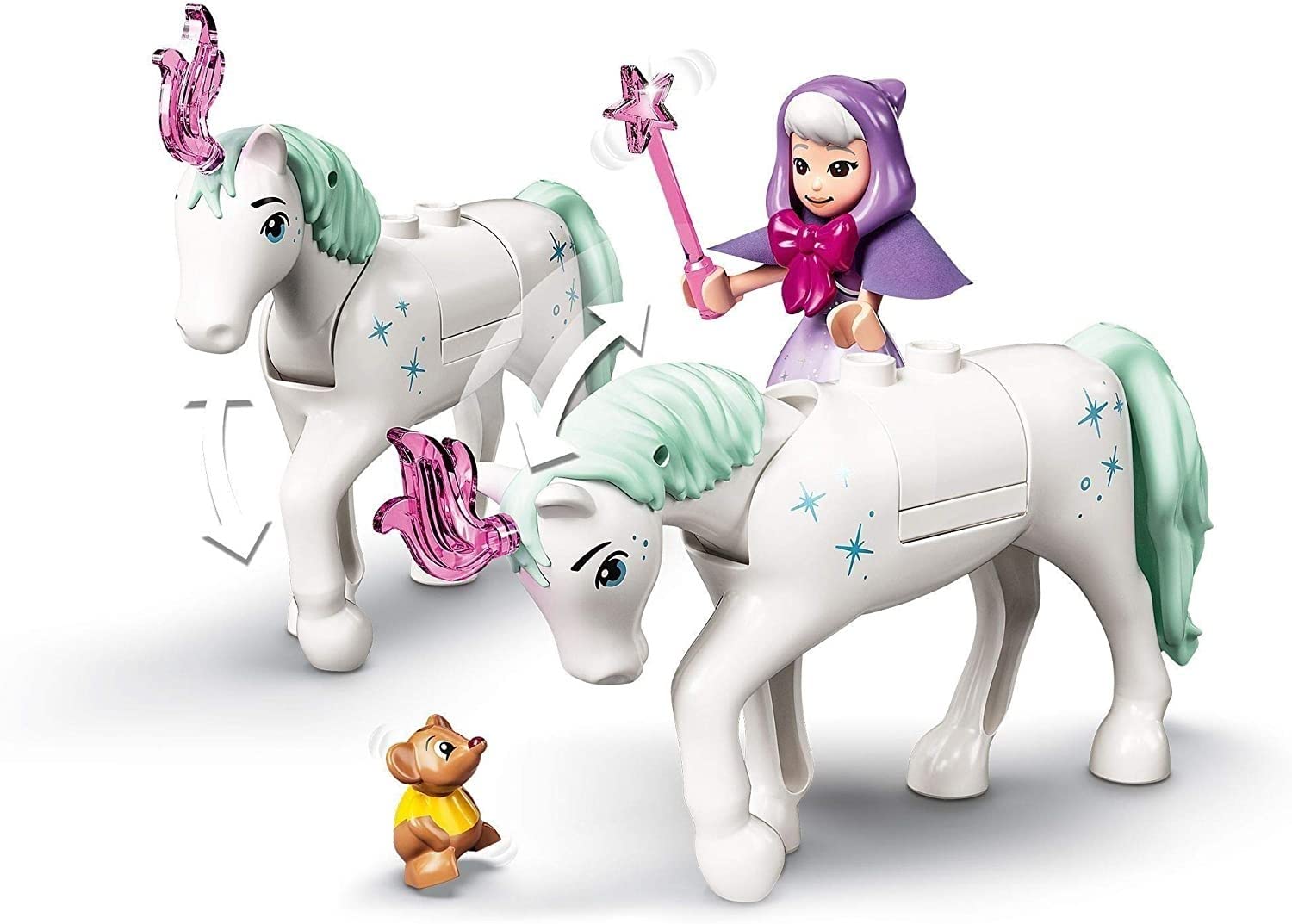 LEGO ǀ Disney 43192 Królewski powóz Kopciuszka; kreatywna zabawka do budowania w sam raz na prezent (237 elementów)