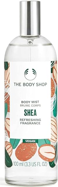 The Body Shop Shea Body Mist 100ml, Warm Nutty All-Over Fragrance Mist for an Instant Refresh, Light Everyday Spray with a Warm, Comforting Nutty Scent