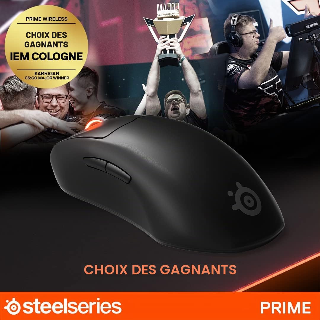 SteelSeries Prime Mini -USB Souris de jeu Esports Performance - Interrupteurs optiques magnétiques - Facteur de Forme Mini, noir