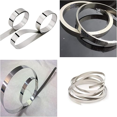 Miniatura 4 de Tira de acero inoxidable 304 - Hoja de tira de metal estrecha para encuadernación de embalaje, espesor 0.016 in y longitud 16.4 ft, ancho 30