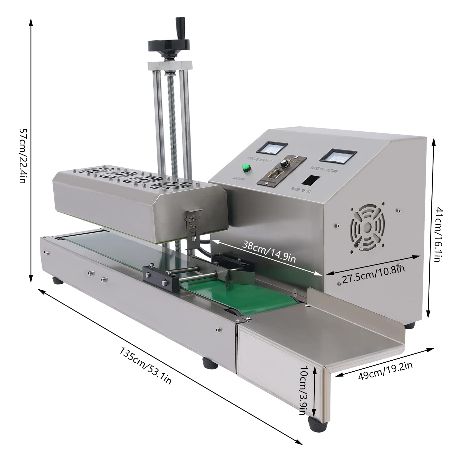 Automatic Sealer Continuous Induction Sealing Machine Bottle Cap Automatic Sealer 1800W 20-100mm Bottle Cap for Sealing Mouth Of Non-Metallic Bottles Such as Plastic and Glass