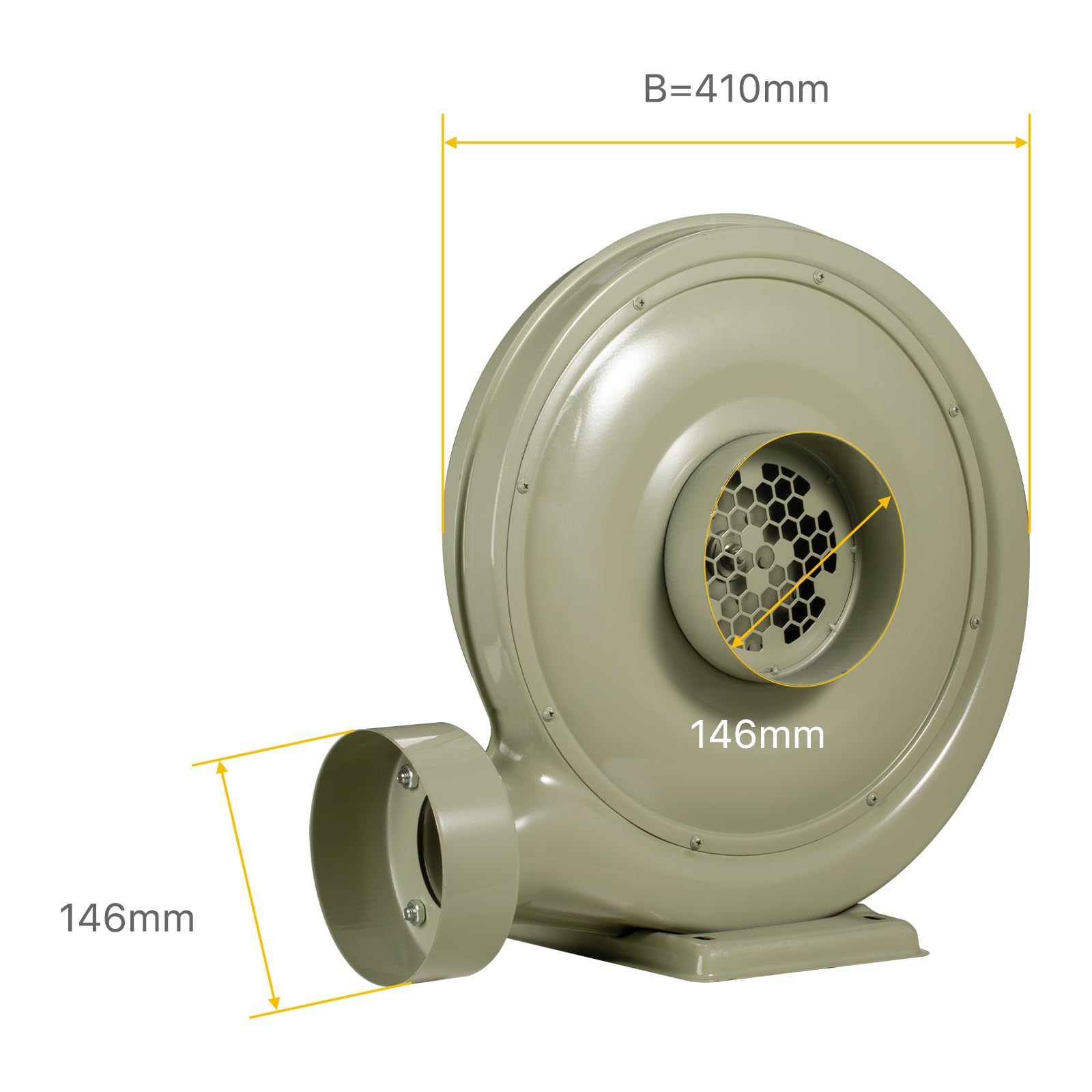 Cloudray Ventilador Extractor 750W 220V 50Hz para Láser CO2 y CNC | Ventilador Centrífugo Industrial, Alto Caudal De Aire y Presión, Bajo Ruido, Para Grabado y Corte Láser