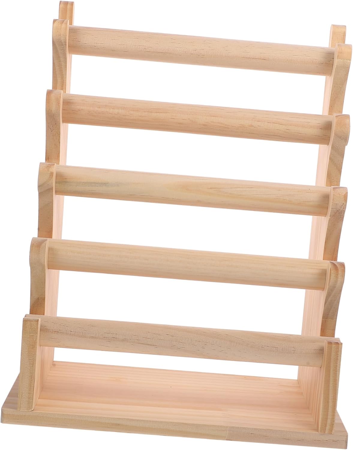 Garneck Wood Jewelry Display Stand Multi-tier Jewelry Organizer for Bracelets and Bangles Solid Wood Desktop Storage Rack for Easy Access and Organization