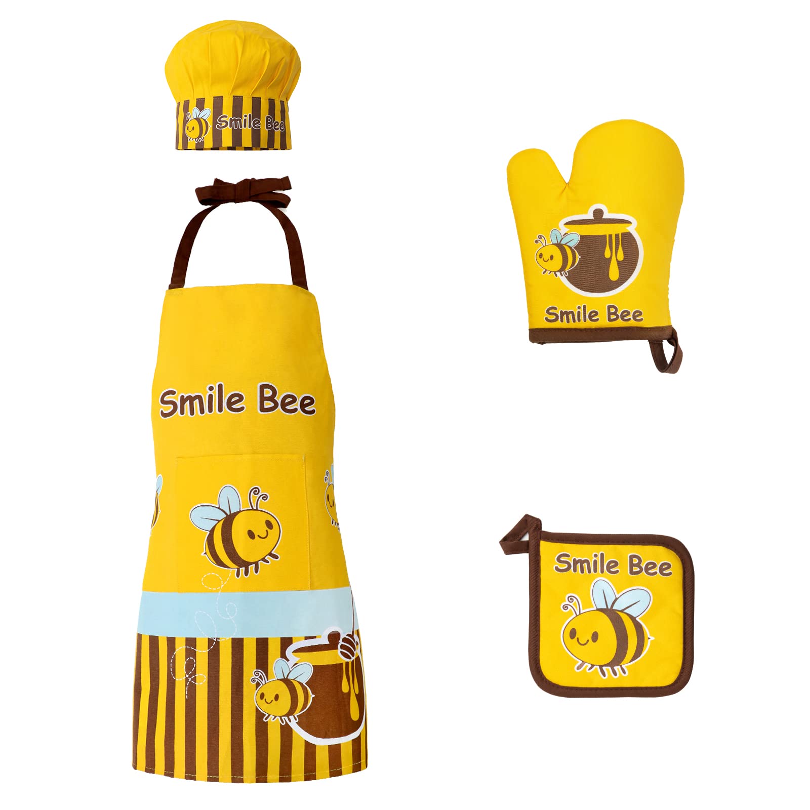 Firstall Kitchen Aprons, Yellow, 5.9"