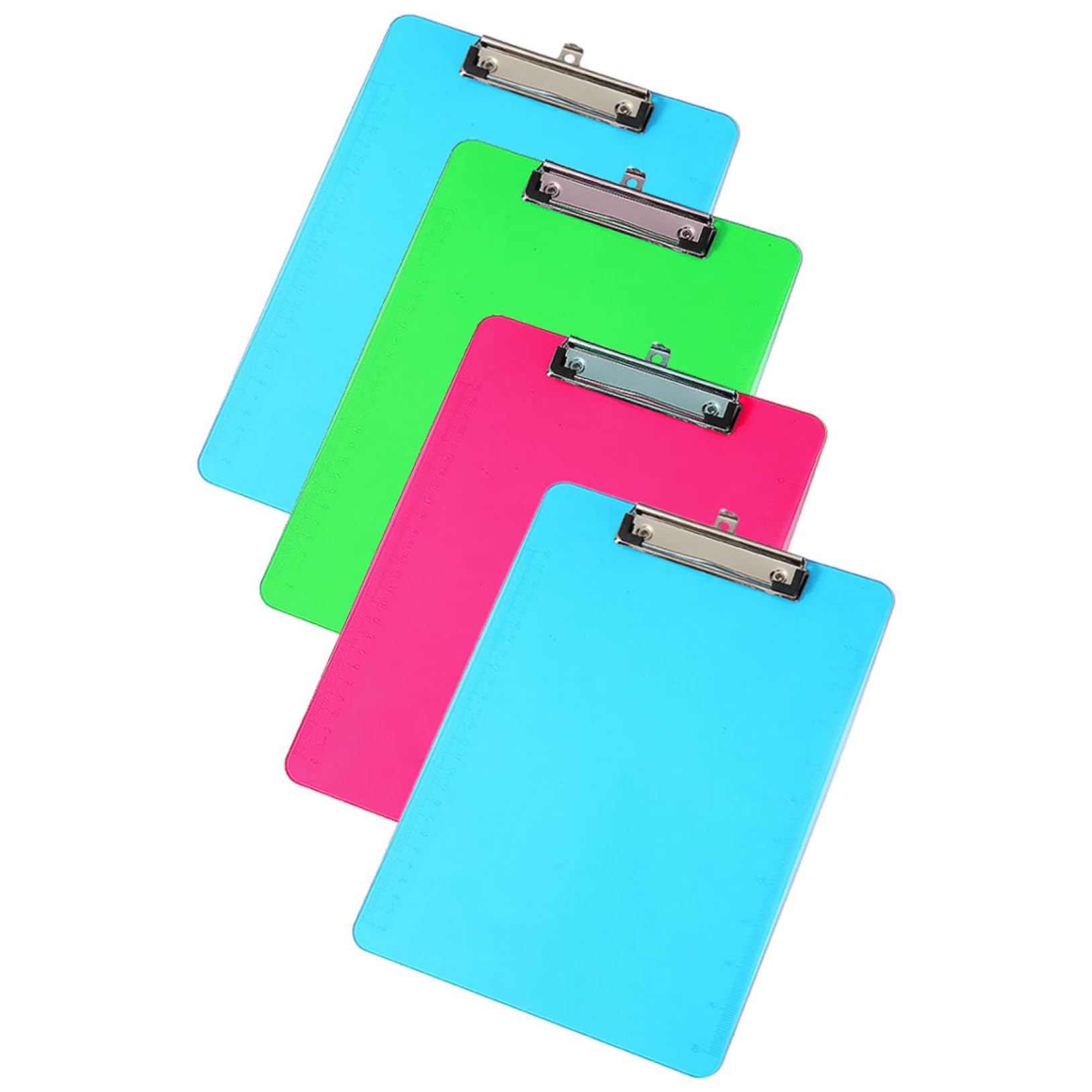 4pezzi Lavagna Portablocco Portatile Colorata per Ufficio e Casa Fermagli per Documenti Utile per Studenti e Impiegati Colore Casuale