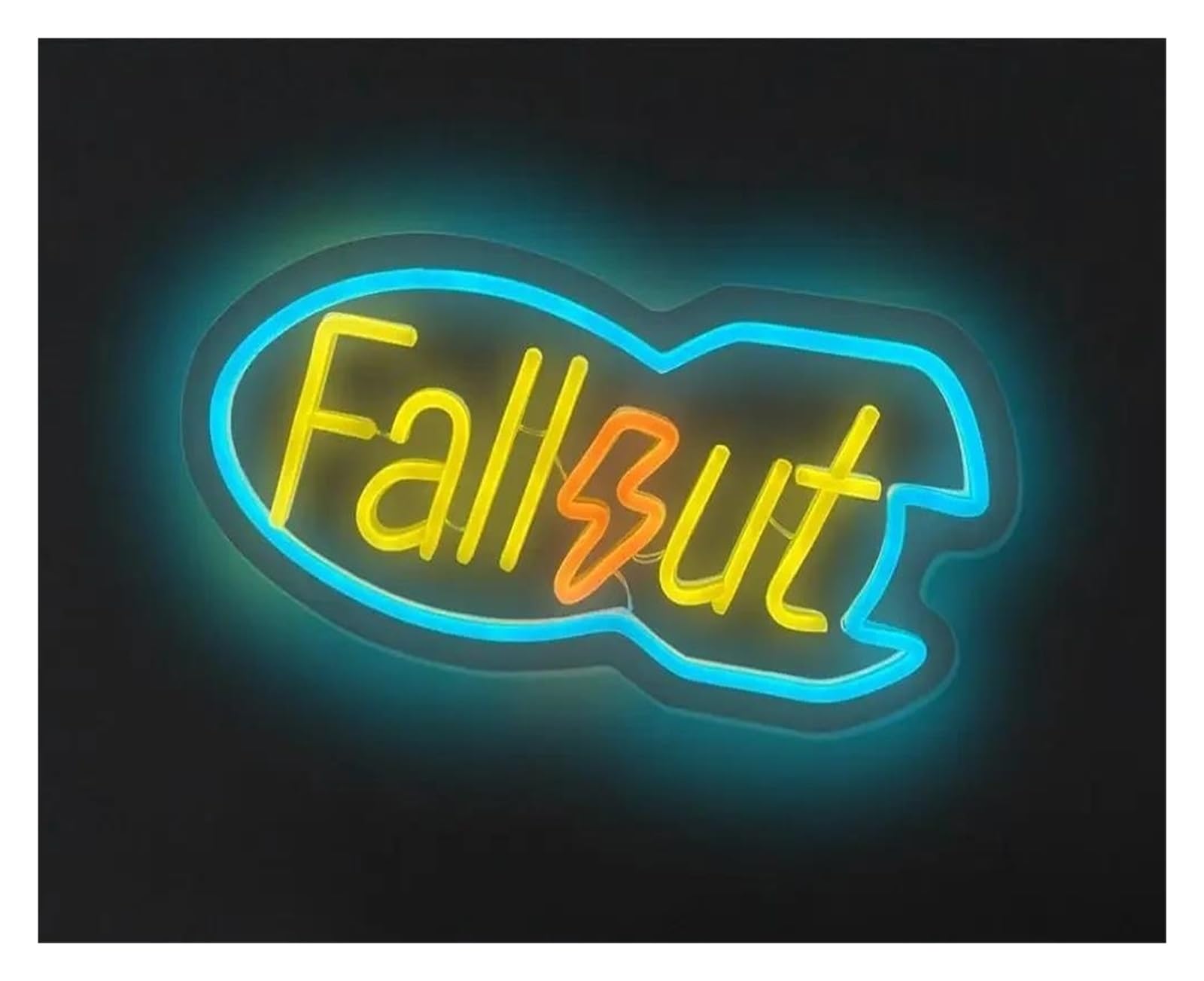 LEMST Signs Lamp Fallouts Neon Sign Fallouts Merchandise Gaming Neon Light Sign for Bedroom 19.6x40cm