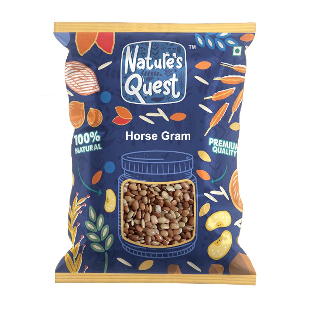 Nature's Quest Brown Horse Gram - 900 Gms Kulthi Kollu Vulavalu Horse Gram Kulthi Dal Hurali Kalu Kulthi Beans Kollu Paruppu | Gahat Breakfast Diet Gluten free Rich in Protein & Fiber