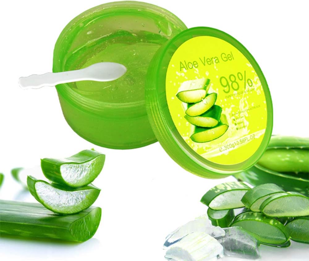Aloe Vera Gel 100 Pure Natural Organic Aloe Vera Soothing Gel,250ml for Face Acne,Sensitive Skin Facial Moisturize Aloe Vera Gel,After Sun Body Moisturizers - Care for Sunburn