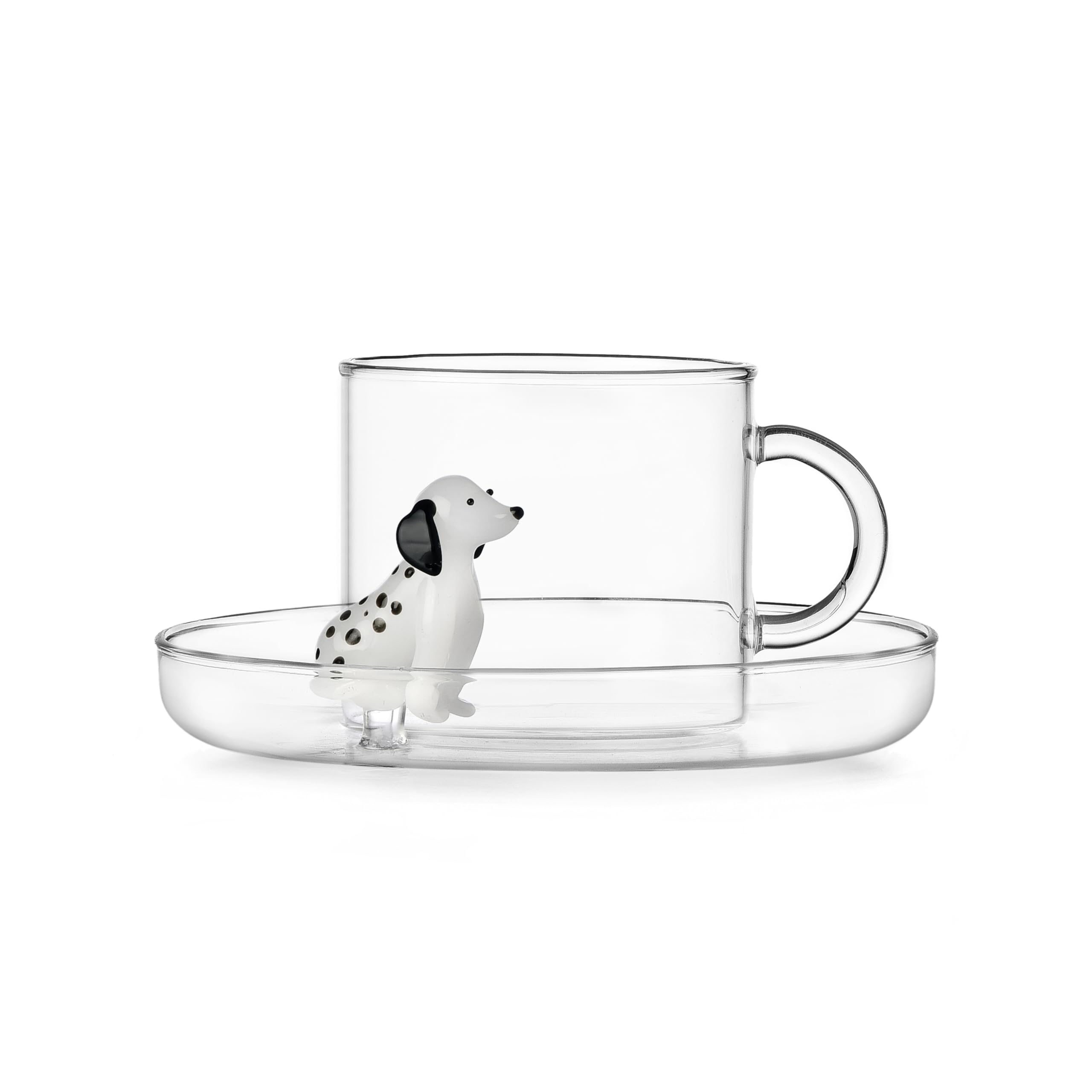Tasse à thé Dalmatien Ichendorf en verre borosilicate fait main