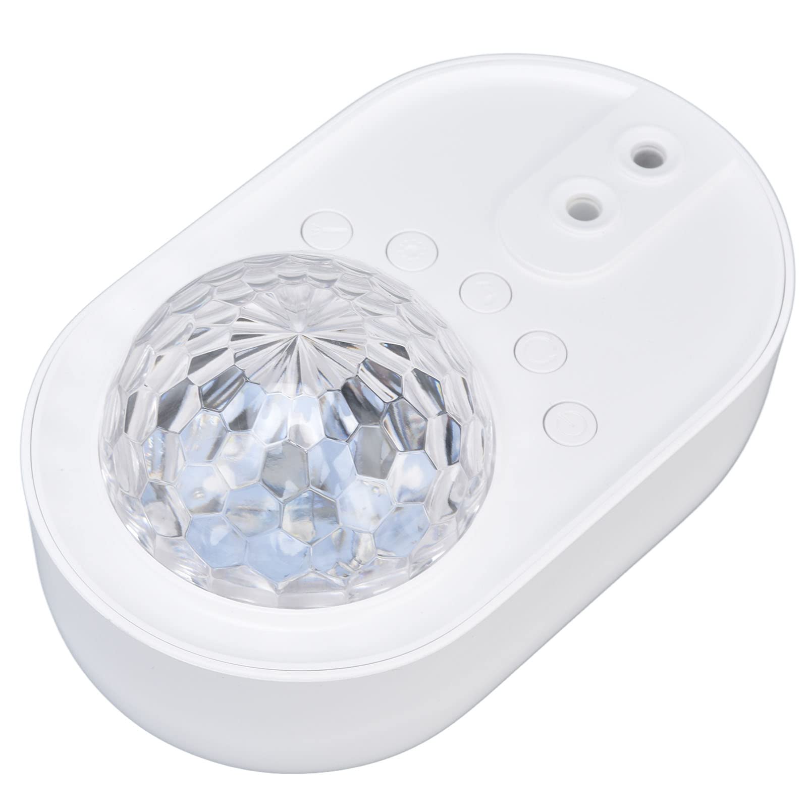 Uxsiya Spaceship Projection Lamp, USB Power Supply Multifunction Spacecraft Projection Lamp Smart Bluetooth Built in 3 Music Songs for Room(White)