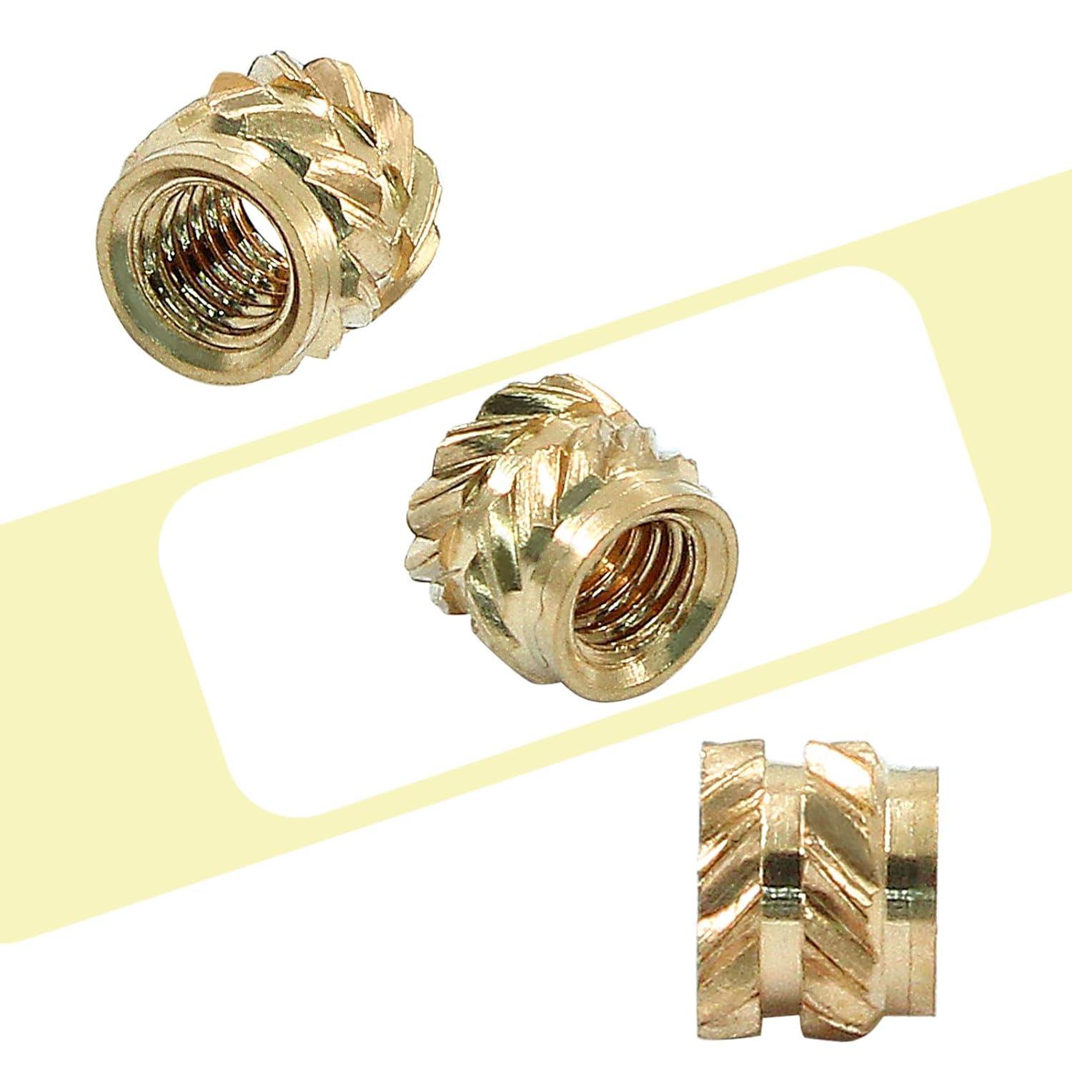 120 Pcs M3 Threaded Inserts, M3x5x4 Brass Heat Set Insert Metric knurled Nuts
