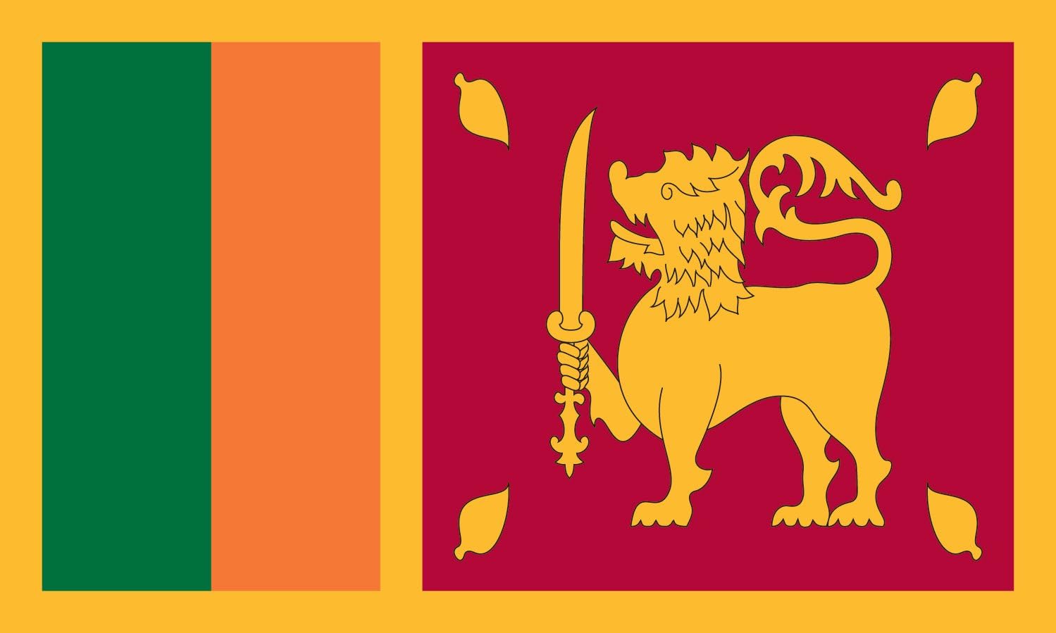 Valley Forge Flag 3-Foot by 5-Foot Nylon Sri Lanka Flag
