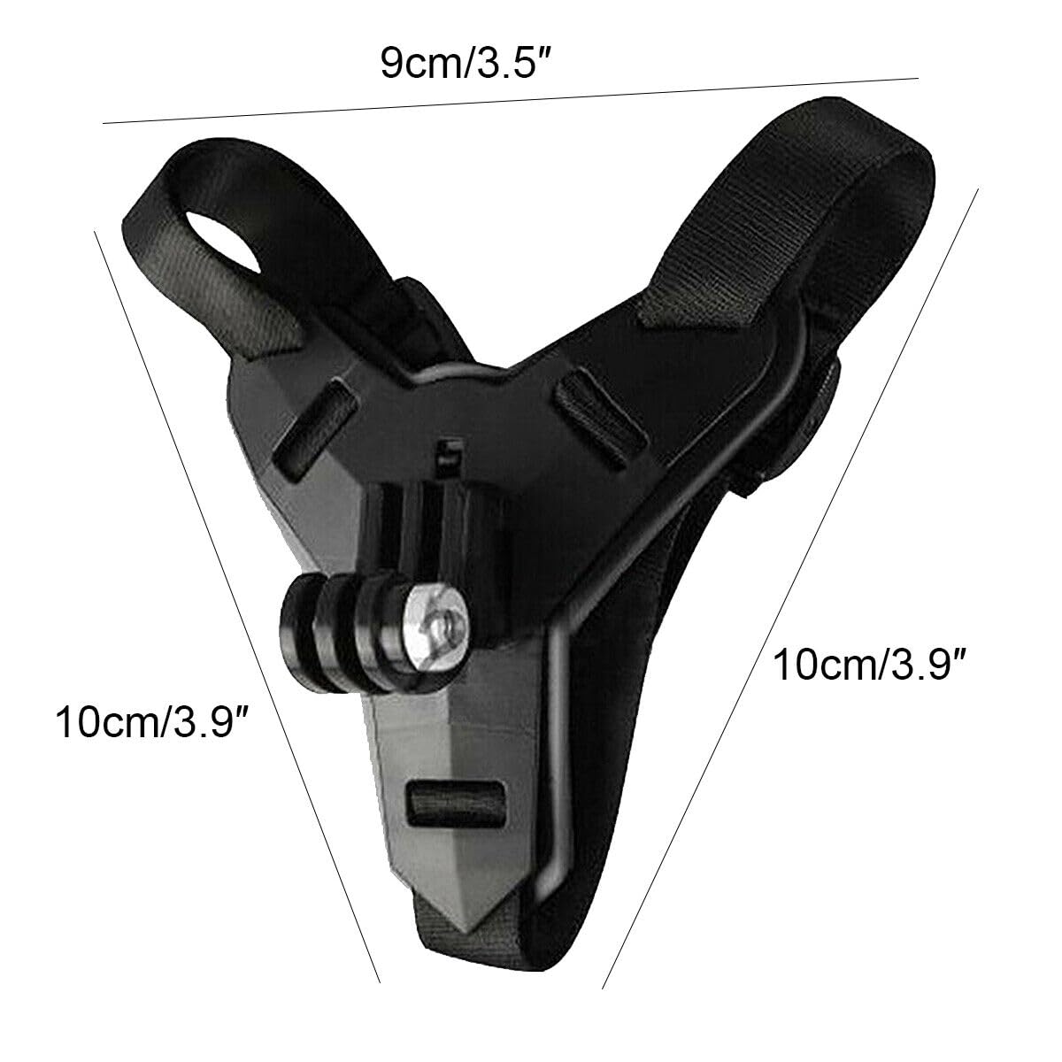Supporto mentoniera casco motociclista, supporto videocamera GoPro Hero 2018 6 5 4 3 Session SJCAM AKASO Campark Polaroid Osmo (Black)