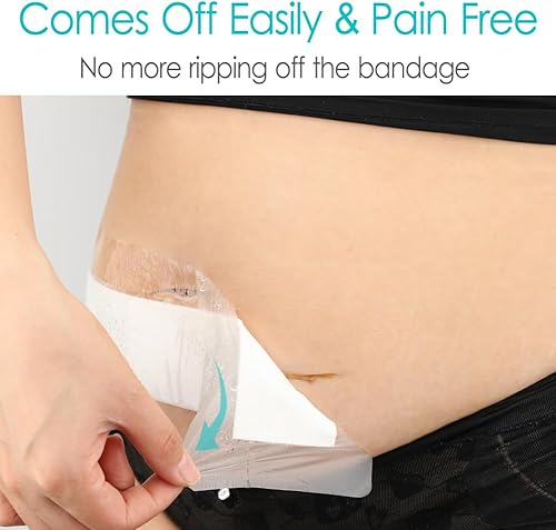 Miniatura 3 de 14 protectores impermeables para heridas de ducha de sección C, 4 x 12 pulgadas, abdominoplastia, incisión, vendaje abdominal, histerectomía,