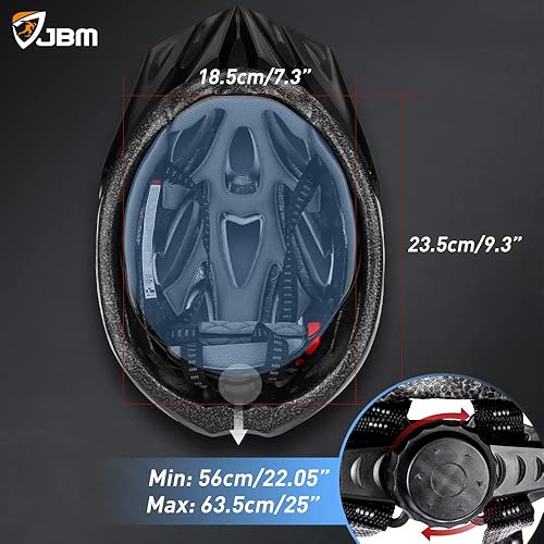 Miniatura 8 de JBM Casco de bicicleta, casco de bicicleta para hombres y mujeres, casco de bicicleta para adultos con visera