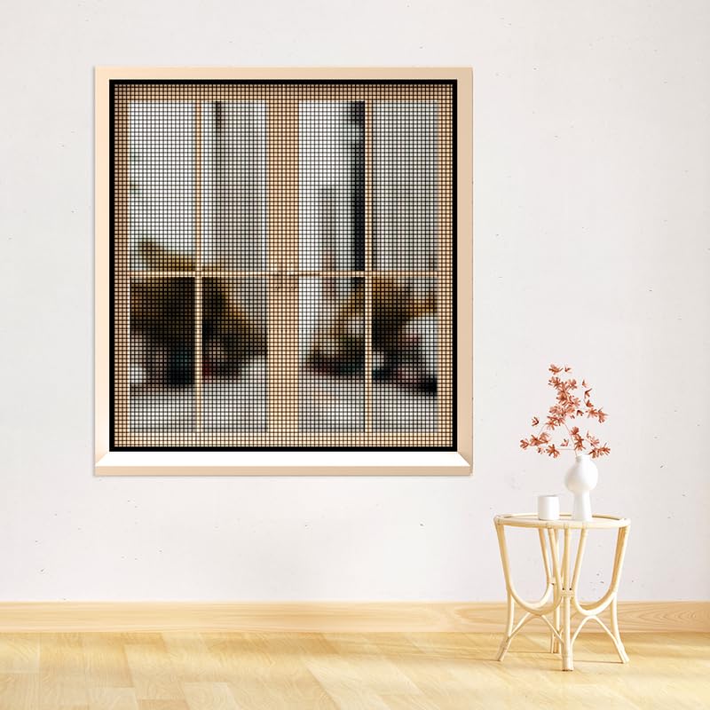 Image of Classic Mosquito Net for Windows | Pre-Stitched (Size:50cmX140cm, Color: Black) | Premium 120GSM Strong Fiberglass Net with Self Adhesive Hook Tape
