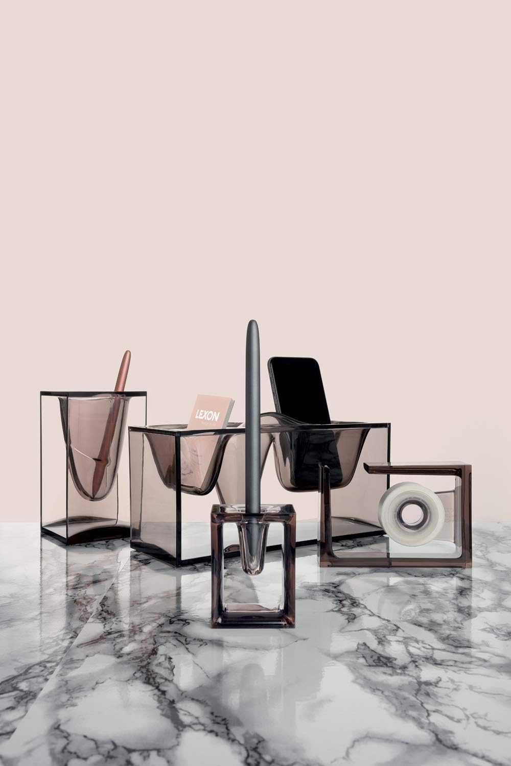 Lexon dreamtools Liquid Design Desk Organiser Station Gray
