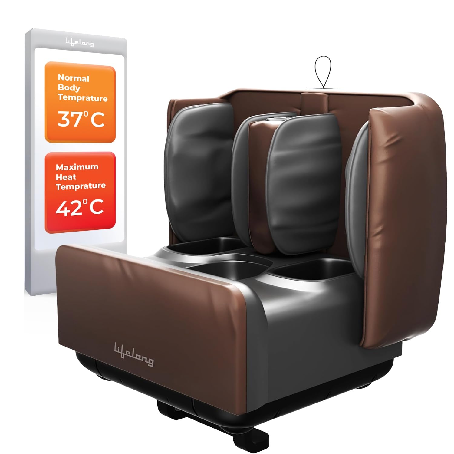 2 in 1 Foot & Leg Massager Machine & Foldable Ottoman Rest for Home-Pain Relief Massage for Legs-Heat + Rolling,Kneading,Shiatsu,Vibration & Air Compression | Ideal for Feet, Ankle & Legs