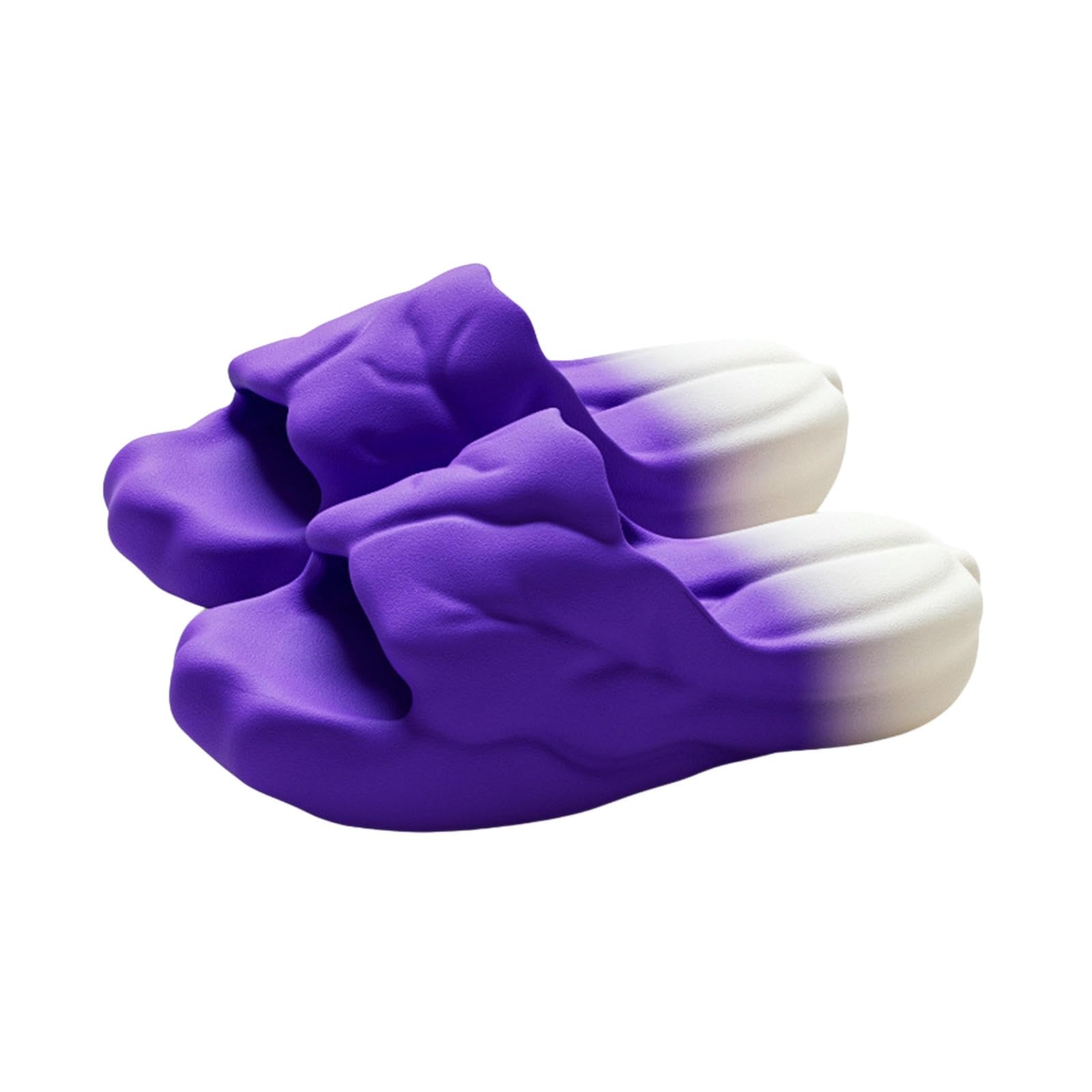 Ciabatte Uomo Pantofole di Cavolo per Donne in Estate Interno Casa Eva Morbido Fondo Sandali Non Slip-viola-36 37