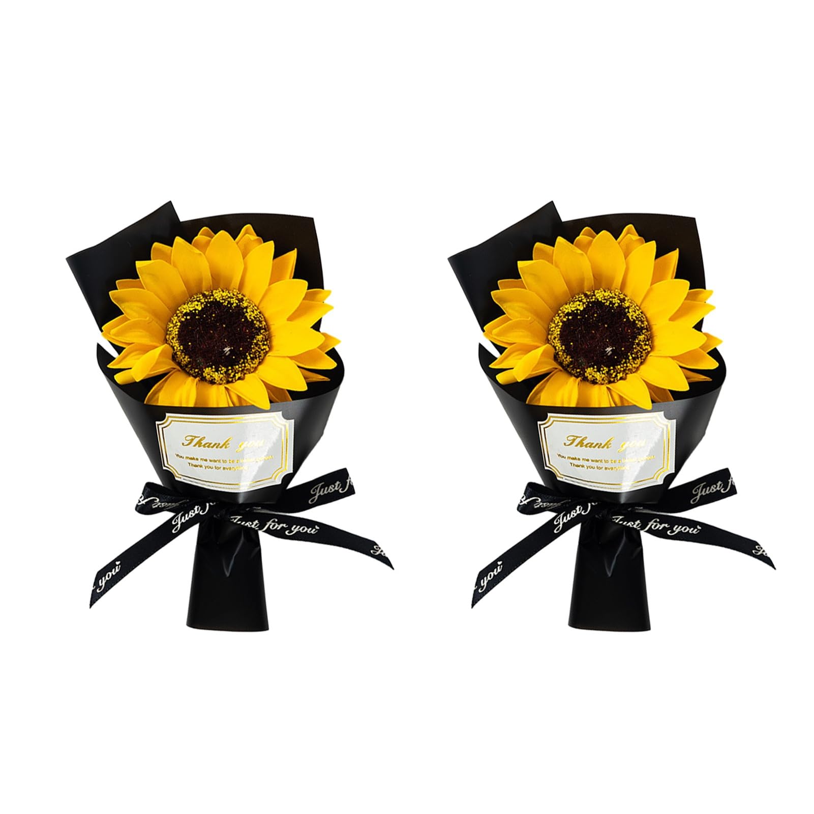 RetroNest Artificial Sunflower Soap Handmade Sunflower Soap 2 Pcs Mini Sunflowers Bouquet Scented Artificial Flower Handmade Eco-friendly Floral Bathroom Decor Gift for Women Mom Wife Girlfriend P 2p