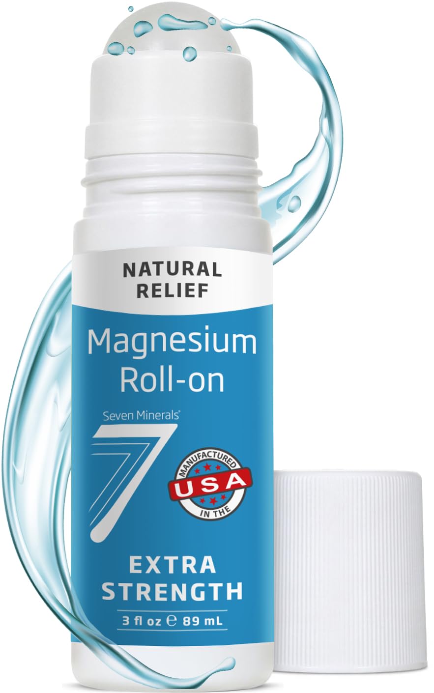 Seven Minerals Extra Strength Magnesium Roll On Stick - USA Made, 3 Fl Oz 3 Fl Oz (Pack of 1)