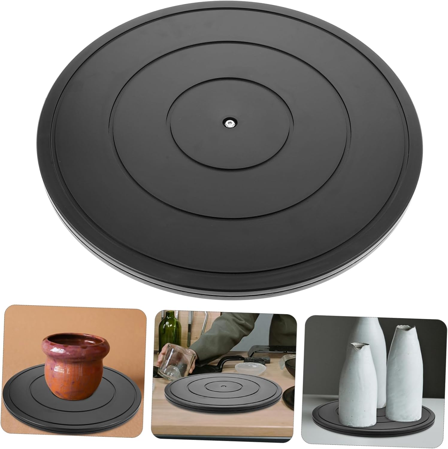 Sewroro Plastic Turntable Rotating Sculpting Wheel Swivel Clay Craft Tool Paint Spinning Plate Pottery Supply