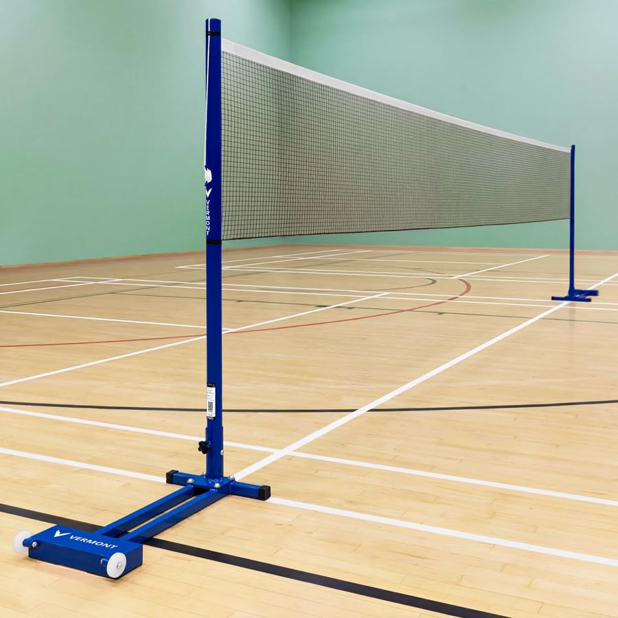 Vermont Procourt postes de bádminton autoportantes con red de altura reglamentaria