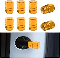 Vista 15 de Tapones de válvula de vástago de neumático de automóvil, 4 piezas de cubiertas de vástago de válvula de aleación de aluminio, resistentes a