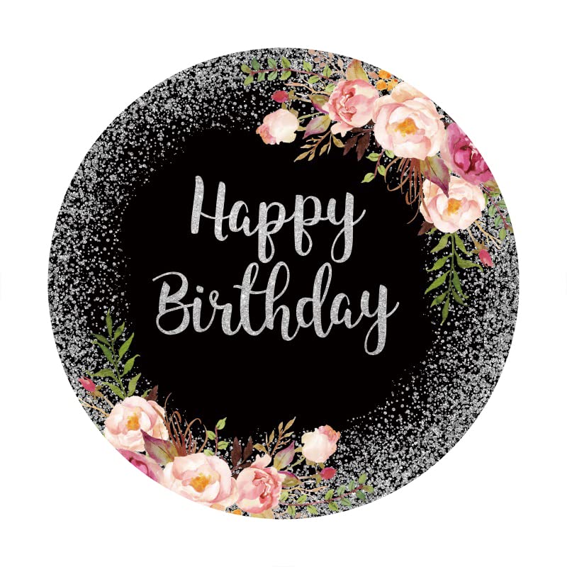 Sfondo Rotondo 1,8x1,8m Argento Nero Glitter - Per Feste, Compleanni, Foto Studio - Foto 7